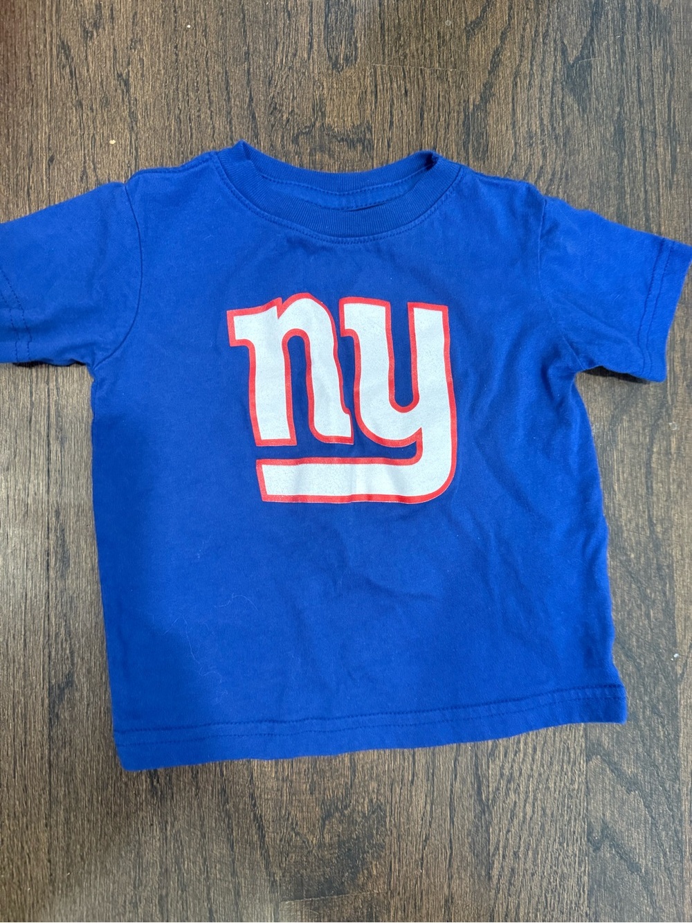 NFL Royal Blue Kids T-Shirt with Red & White NY Logo
